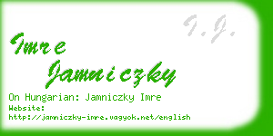 imre jamniczky business card